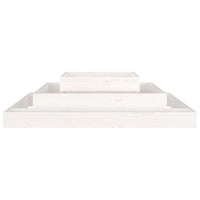 Fioriera Bianca 110x110x27 cm in Legno Massello di Pino cod mxl 66929