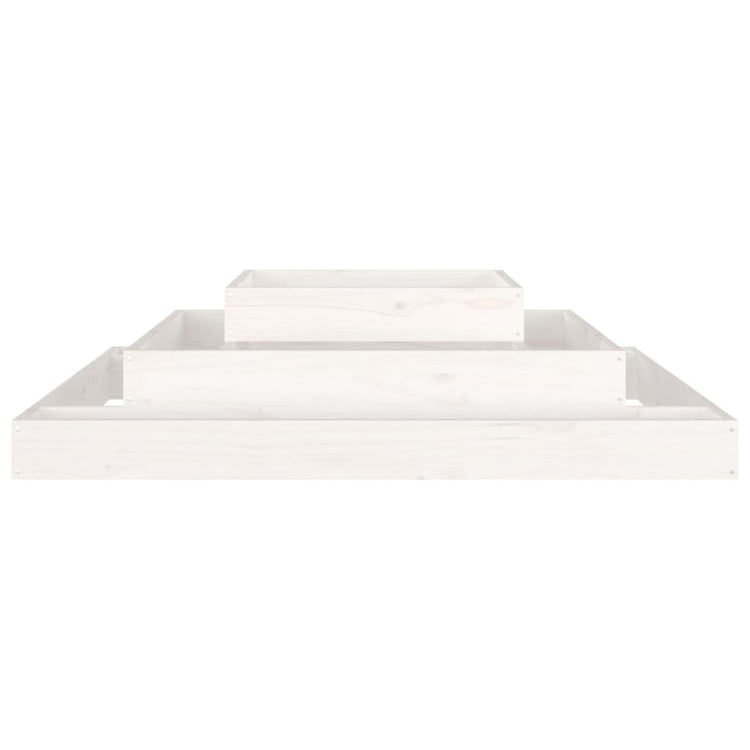 Fioriera Bianca 110x110x27 cm in Legno Massello di Pino cod mxl 66929