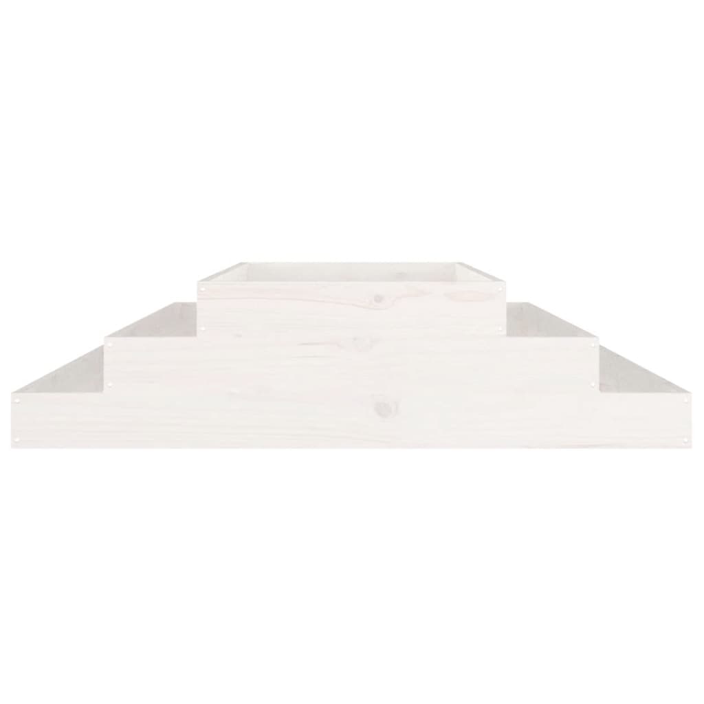 Fioriera Bianca 110x110x27 cm in Legno Massello di Pino cod mxl 66934