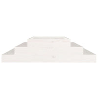 Fioriera Bianca 110x110x27 cm in Legno Massello di Pino cod mxl 66934