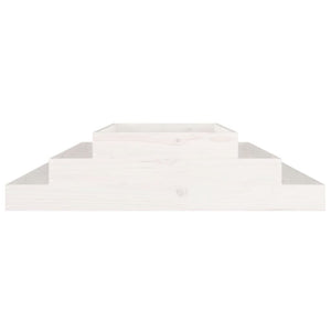 Fioriera Bianca 110x110x27 cm in Legno Massello di Pino cod mxl 66934