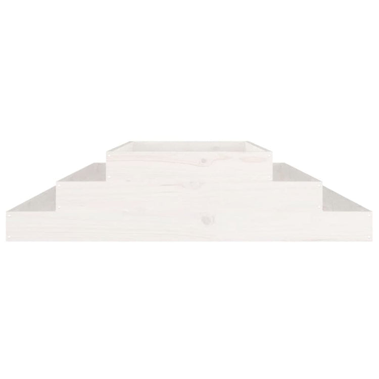 Fioriera Bianca 110x110x27 cm in Legno Massello di Pino cod mxl 66934