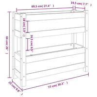 Fioriera 77x25x66 cm in Legno Massello di Pino cod mxl 66704