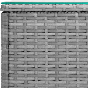 Tavolino Grigio 40x37x40,5 cm in Polyrattan 319389