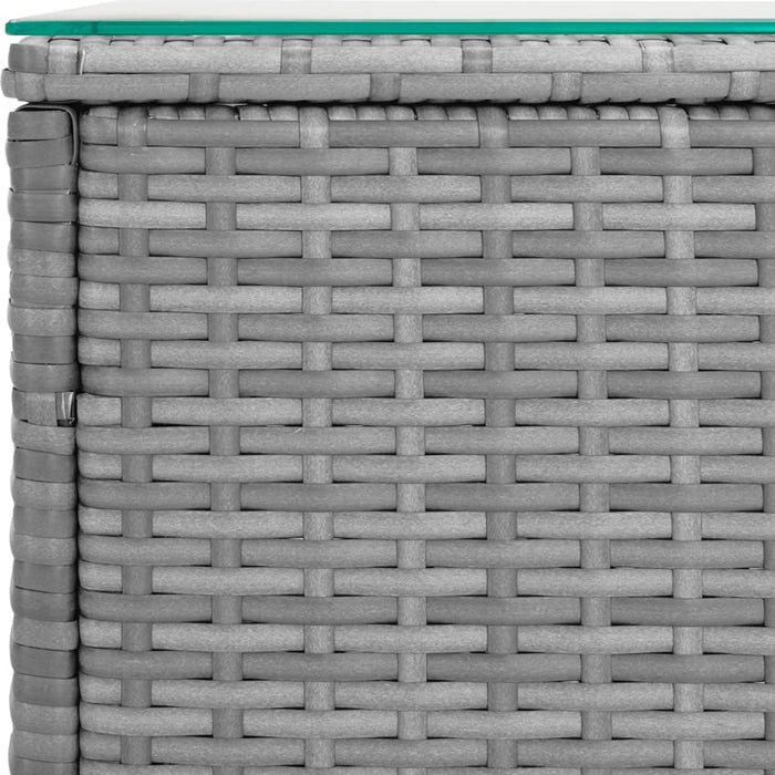 Tavolino Grigio 40x37x40,5 cm in Polyrattan 319389