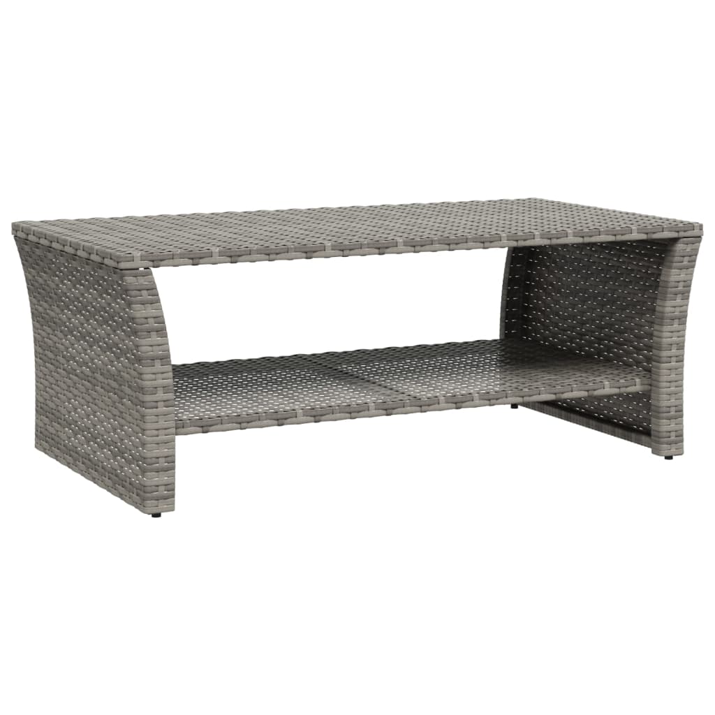 Tavolino Grigio 100x50x40 cm in Polyrattan 319391