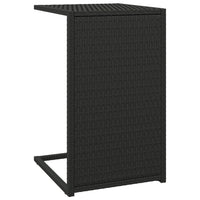 Tavolino a C Nero 40x35x60 cm in Polyrattan 319406