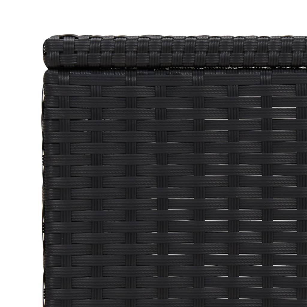 Tavolino a C Nero 40x35x60 cm in Polyrattan 319406