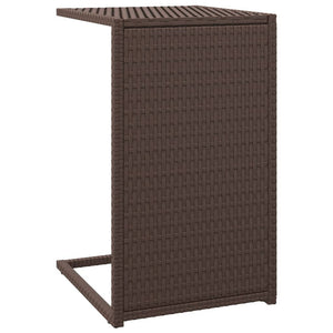 Tavolino a C Marrone 40x35x60 cm in Polyrattancod mxl 126845