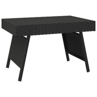 Tavolino Pieghevole Nero 60x40x38 cm in Polyrattan 319408