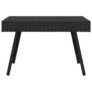 Tavolino Pieghevole Nero 60x40x38 cm in Polyrattan 319408