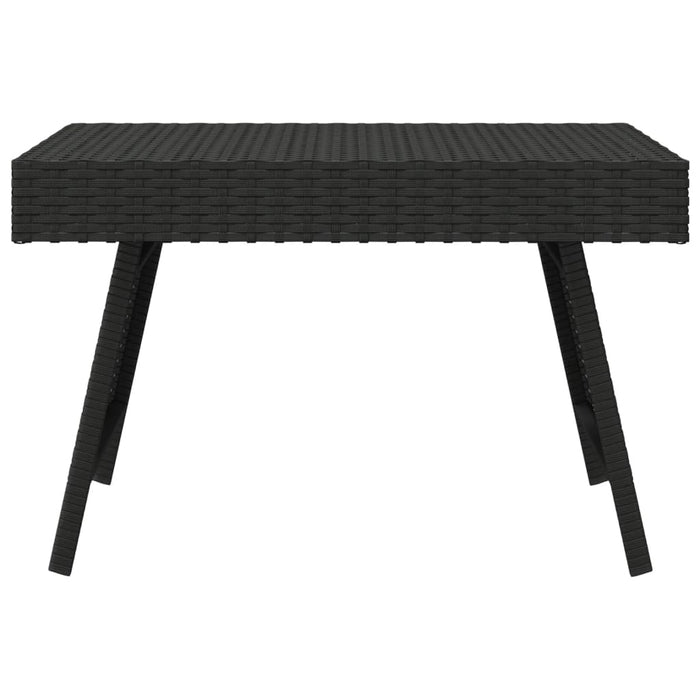 Tavolino Pieghevole Nero 60x40x38 cm in Polyrattan 319408