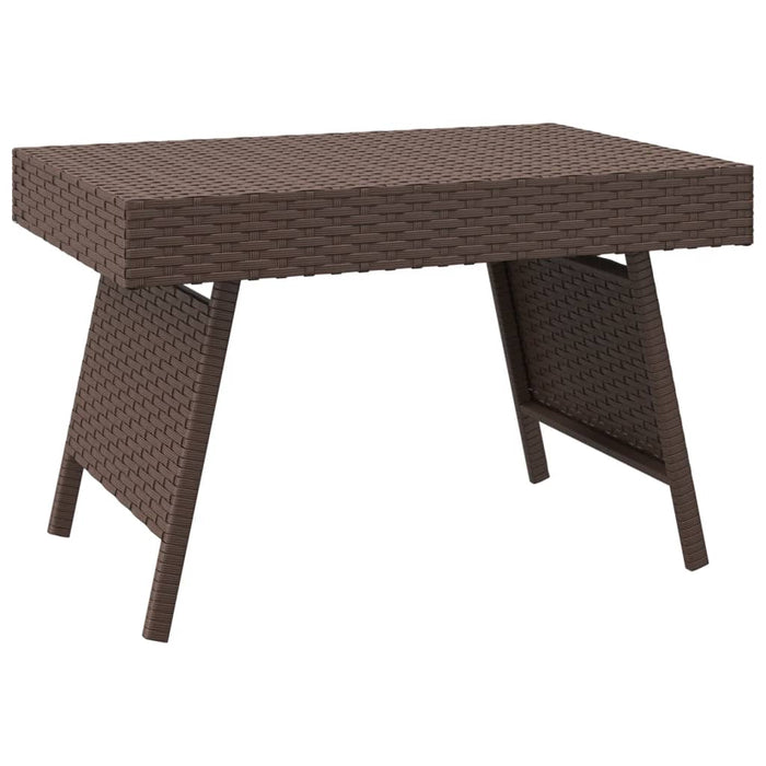 Tavolino Pieghevole Marrone 60x40x38 cm in Polyrattancod mxl 102898