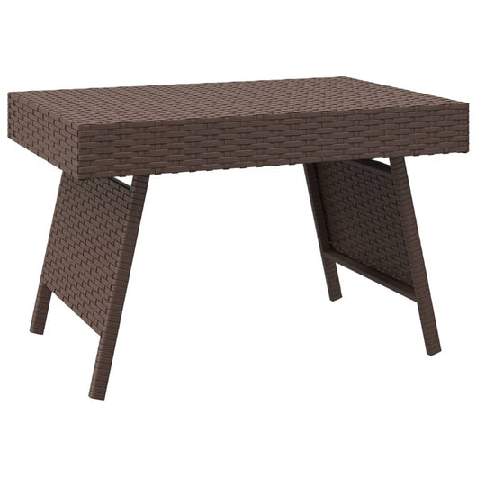 Tavolino Pieghevole Marrone 60x40x38 cm in Polyrattan 319409