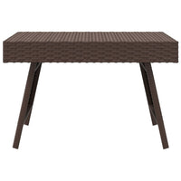 Tavolino Pieghevole Marrone 60x40x38 cm in Polyrattan 319409