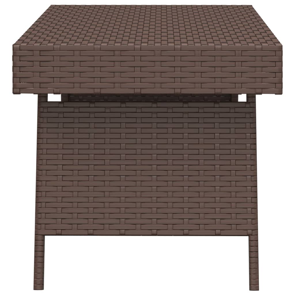 Tavolino Pieghevole Marrone 60x40x38 cm in Polyrattan 319409