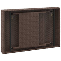 Tavolino Pieghevole Marrone 60x40x38 cm in Polyrattan 319409