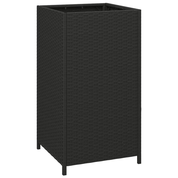 Pattumiera Nera 40x40x80 cm in Polyrattan 319410