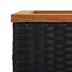 Fioriera Nera 40x40x40 cm in Polyrattan 319414