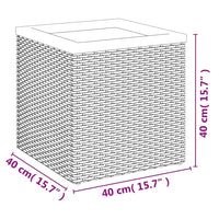 Fioriera Nera 40x40x40 cm in Polyrattan 319414