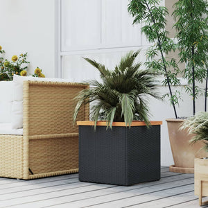 Fioriera Nera 40x40x40 cm in Polyrattan 319414