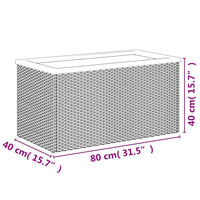 Fioriera Nera 80x40x40 cm in Polyrattan 319416