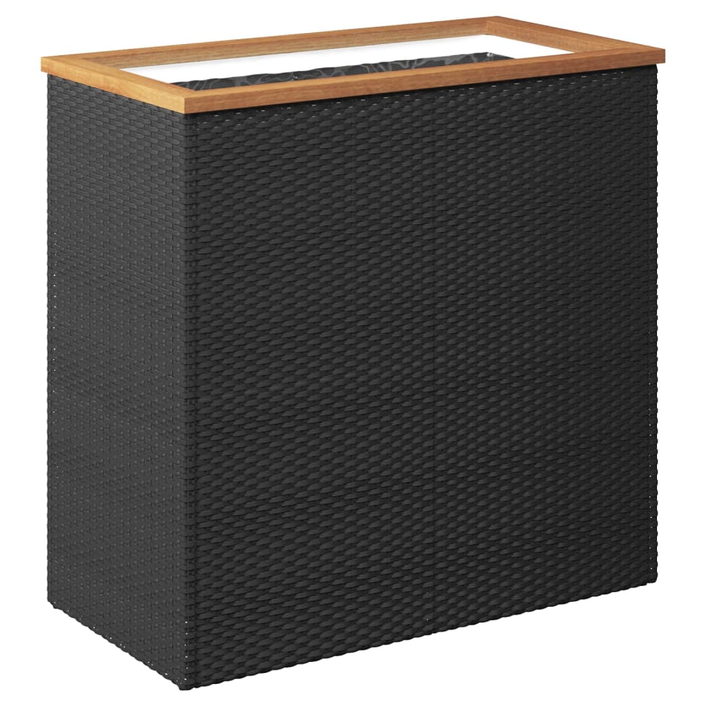 Fioriera Nera 80x40x80 cm in Polyrattancod mxl 78967