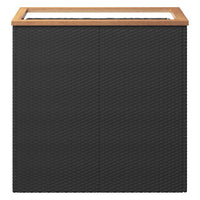 Fioriera Nera 80x40x80 cm in Polyrattancod mxl 78967