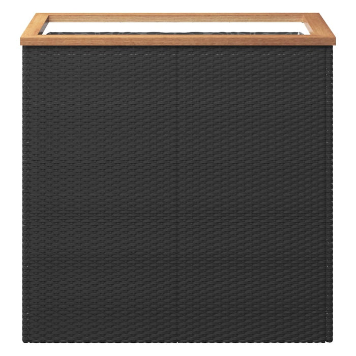 Fioriera Nera 80x40x80 cm in Polyrattancod mxl 78967