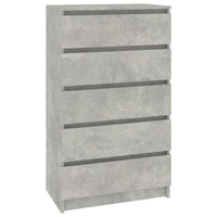 Cassettiera Grigio Cemento 60x36x103 cm in Legno Multistrato 823020