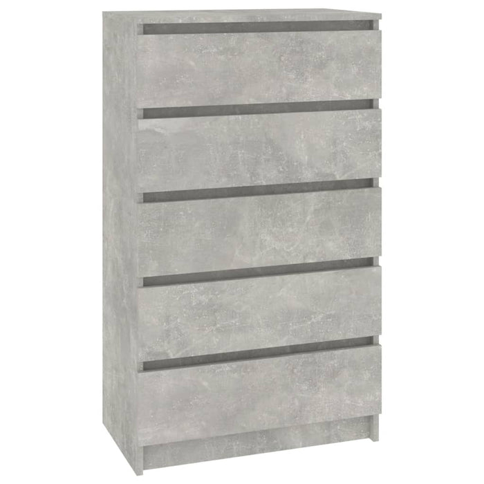 Cassettiera Grigio Cemento 60x36x103 cm in Legno Multistrato 823020