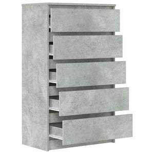 Cassettiera Grigio Cemento 60x36x103 cm in Legno Multistrato 823020