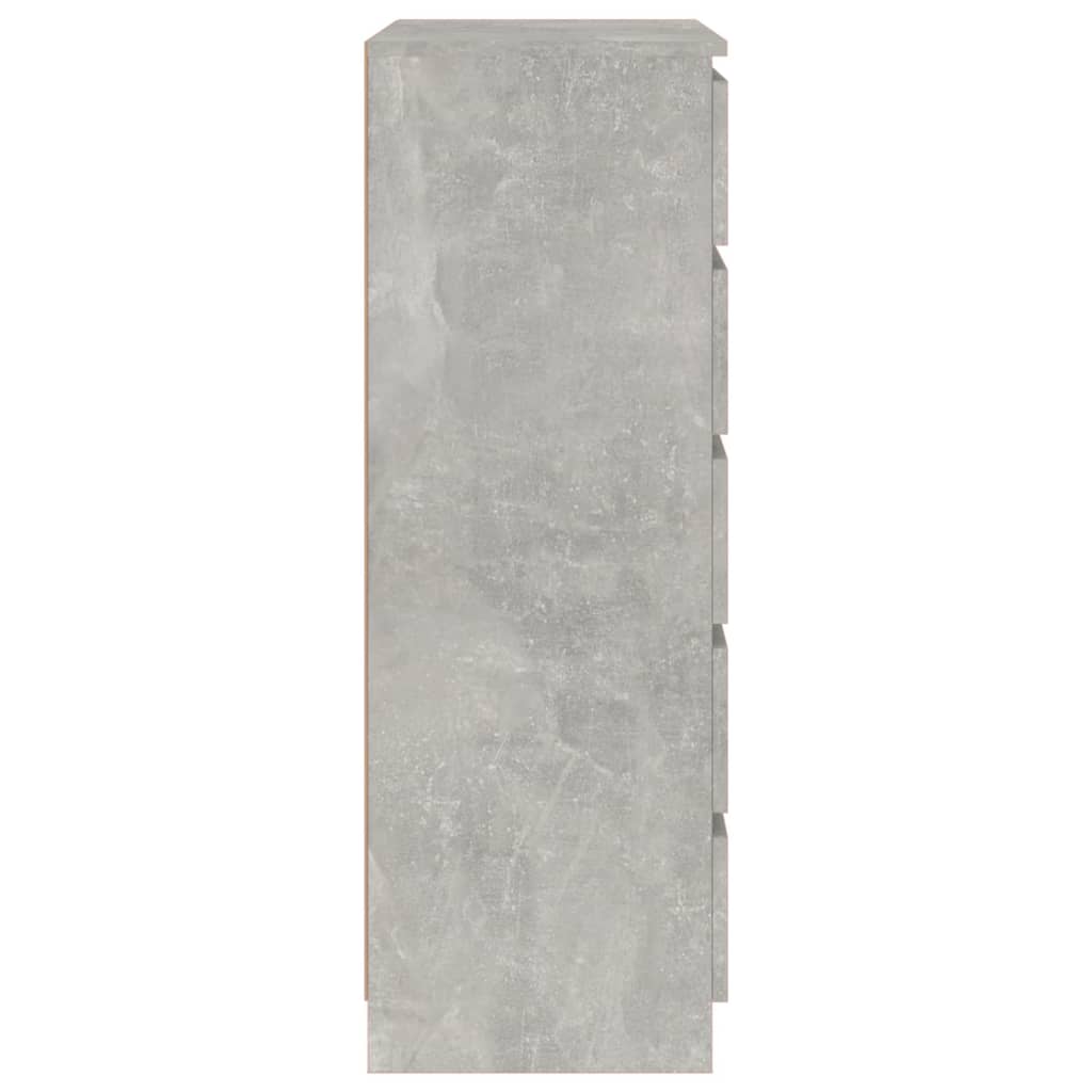 Cassettiera Grigio Cemento 60x36x103 cm in Legno Multistrato 823020