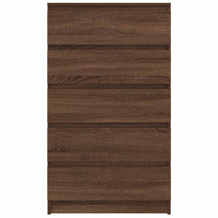 Cassettiera Rovere Marrone 60x36x103 cm in Legno Multistrato 823023