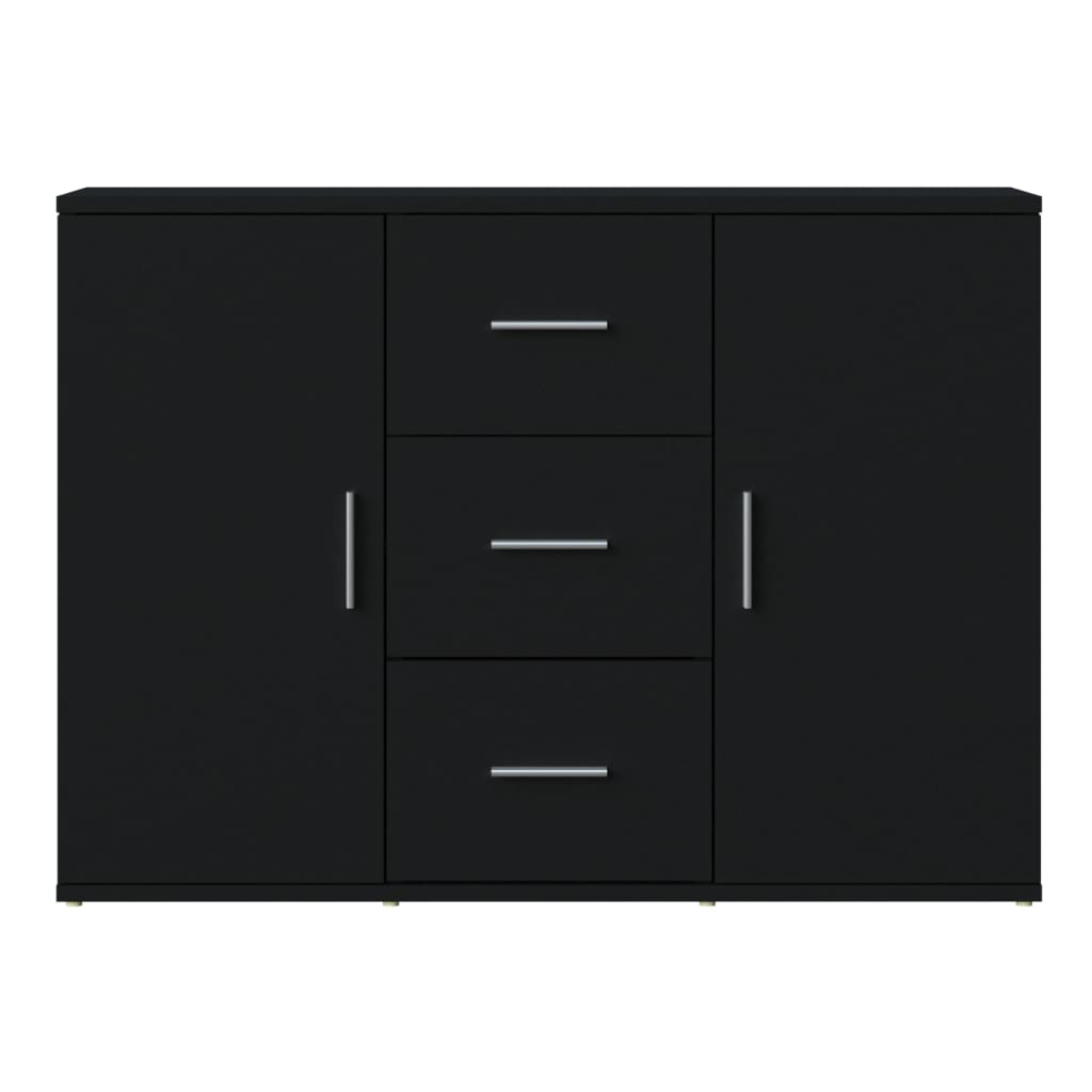 Credenza Nera 91x29,5x65 cm in Legno Multistrato