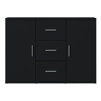 Credenza Nera 91x29,5x65 cm in Legno Multistrato