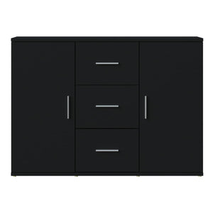 Credenza Nera 91x29,5x65 cm in Legno Multistrato