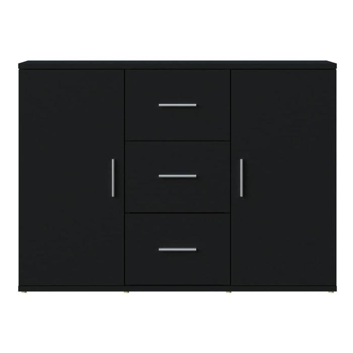 Credenza Nera 91x29,5x65 cm in Legno Multistrato