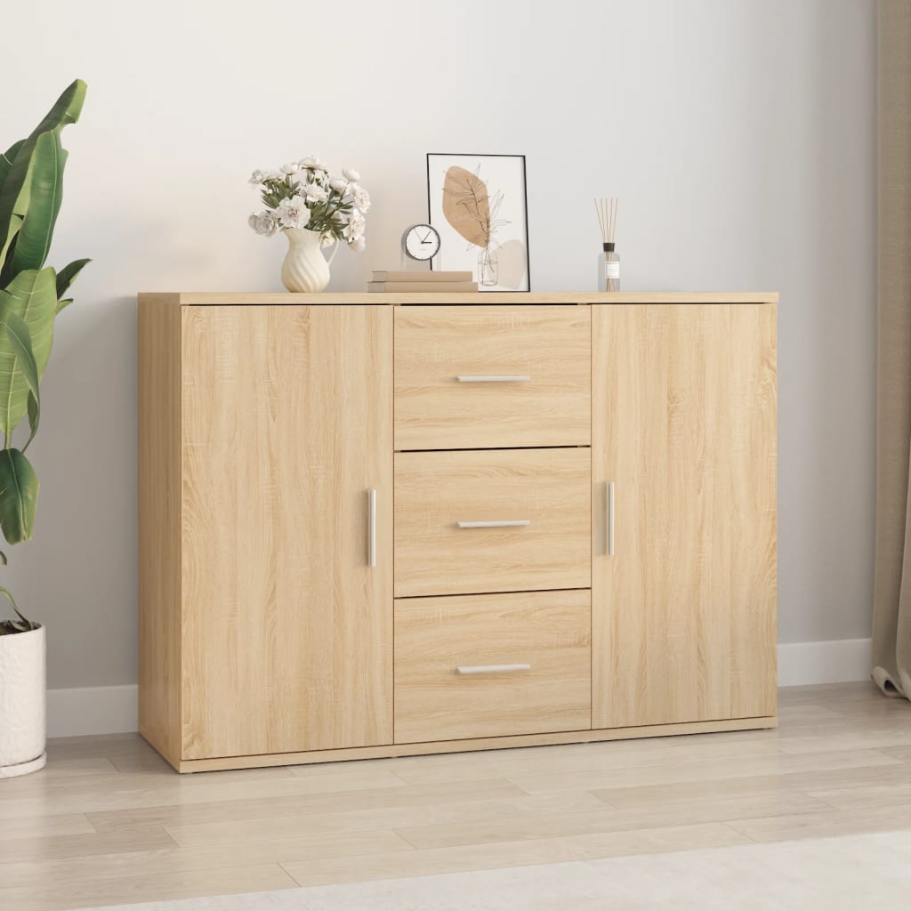 Credenza Rovere Sonoma 91x29,5x65 cm in Legno Multistrato 823345