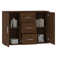 Credenza Rovere Marrone 91x29,5x65 cm in Legno Multistrato 823349