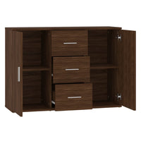 Credenza Rovere Marrone 91x29,5x65 cm in Legno Multistrato 823349