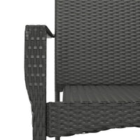 Sedie da Giardino con Cuscini 4 pz in Polyrattan Nere cod mxl 14307