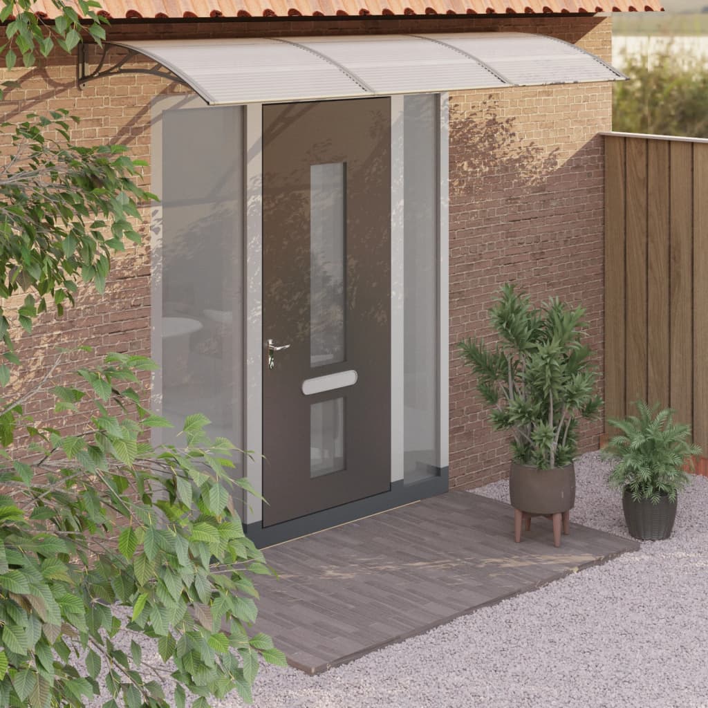 Tettoia per Porta Grigia 300x100 cm Policarbonato cod mxl 14703