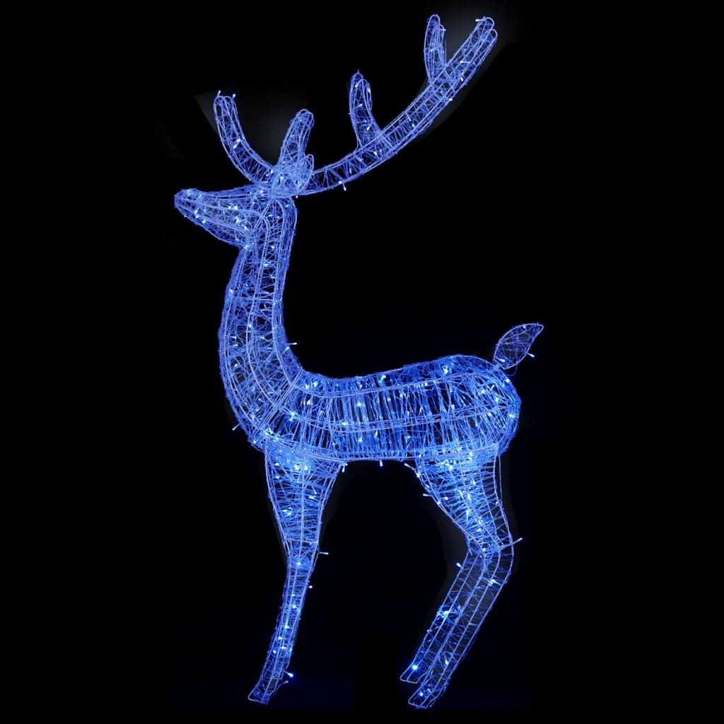 Renne di Natale XXL in Acrilico 250 LED 3 pz 180 cm Blu