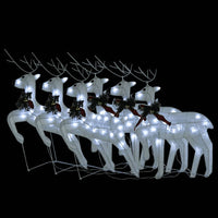 Renne di Natale 6 pz Bianche 120 LED 3154271