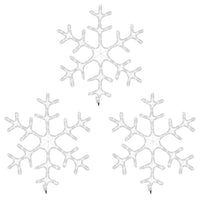 Figura Natalizia Fiocco di Neve LED 3 pz Bianco Caldo 59x59 cm 3154292