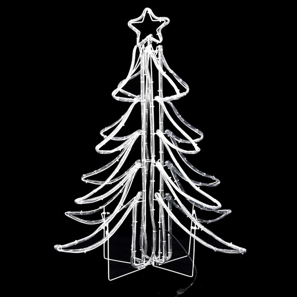 Figura Albero Natale Pieghevole LED 2pz Bianco Caldo 87x87x93cm