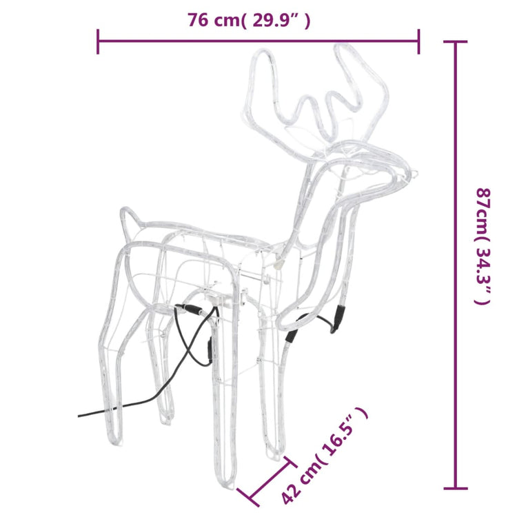 Figure Natalizie Renne con Teste Mobili 2 pz Bianco Caldo cod mxl 47559