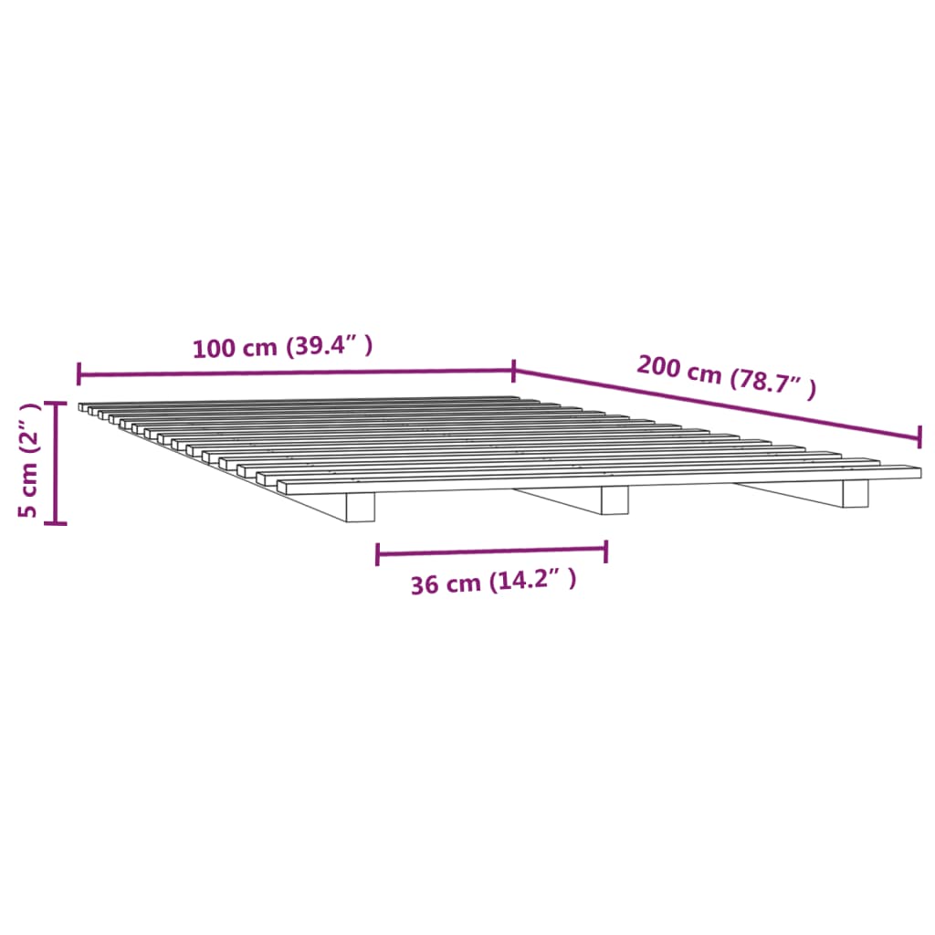 Giroletto 100x200 cm in Legno Massello di Pino cod mxl 58838