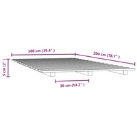 Giroletto 100x200 cm in Legno Massello di Pino cod mxl 58838